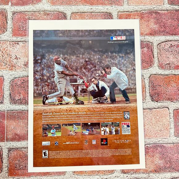 2005 MLB Baseball Ad Down to Smallest Details Y2K Scientist Print Ephemera - Picture 8 of 8